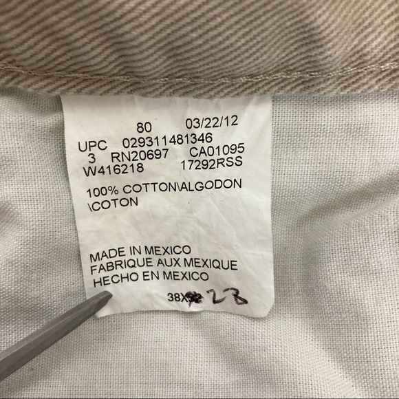 Dickies khaki straight leg jeans 38x30 cotton 90s y2k grunge classic skater - Picture 8 of 9